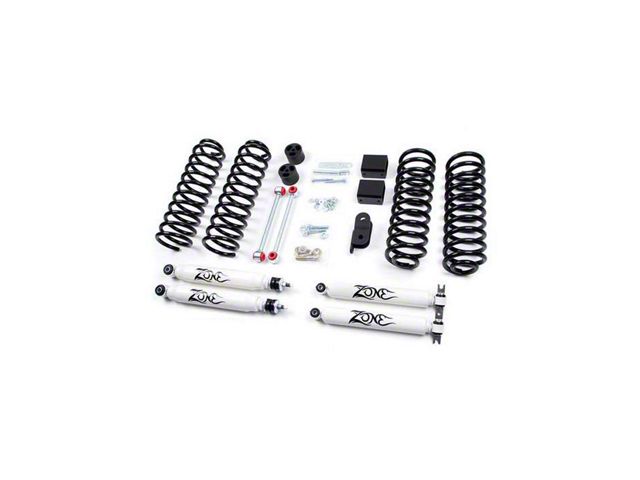 Zone Offroad 3-Inch Coil Spring Suspension Lift Kit with Nitro Shocks (07-11 Jeep Wrangler JK 2-Door)