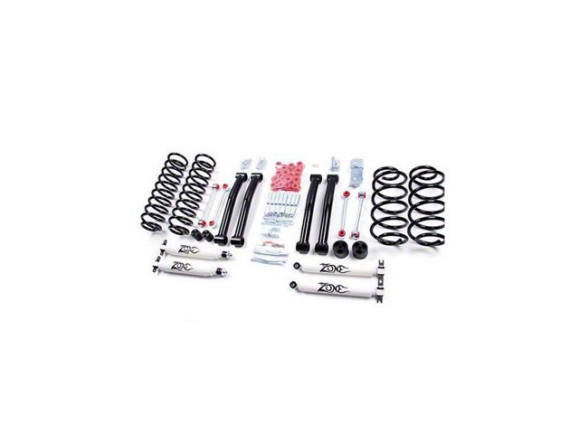 Zone Offroad 4-Inch Coil Spring Suspension Lift Kit with Nitro Shocks (97-02 Jeep Wrangler TJ)