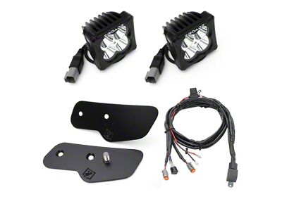 ZRoadz 3-Inch White LED Pod Lights with A-Pillar Mounting Brackets (21-24 Bronco)