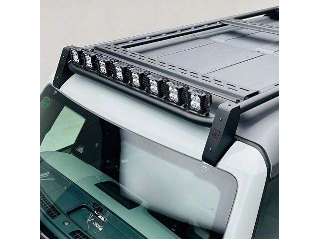 ZRoadz Modular Roof Rack with 3-Inch LED Pod Lights and 30-Inch LED Light Bar (21-24 Bronco 2-Door)