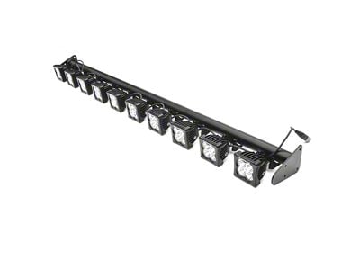 ZRoadz Multi-LED Roof Cross Bar with Ten 3-Inch LED Light Pods (18-24 Jeep Wrangler JL, Excluding 4xe & Rubicon 392)