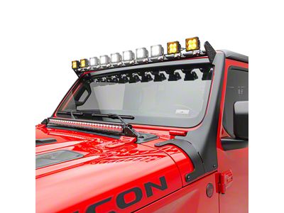 ZRoadz Multi-LED Roof Cross Bar with Ten 3-Inch LED Light Pods (18-24 Jeep Wrangler JL, Excluding 4xe & Rubicon 392)
