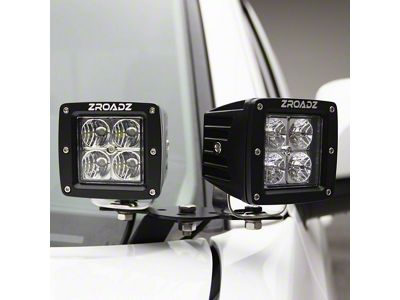 ZRoadz 3-Inch LED Pod Light Hood Hinge Mounting Brackets (17-19 Titan)