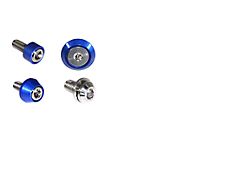 ZSPEC Design Interior Dress Up Bolts Fastener Kit; Titanium and Billet; Silver/Blue (21-24 Bronco)