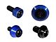 ZSPEC Design Hood Latch and Hinges Fasteners; Titanium and Billet; Black/Blue (22-24 Frontier)