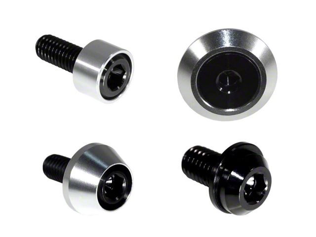 ZSPEC Design Hood Latch and Hinges Fasteners; Titanium and Billet; Black/Silver (22-24 Frontier)