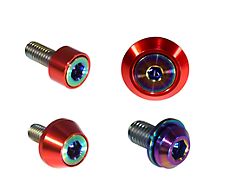 ZSPEC Design Stage 2 Dress Up Bolts Fastener Kit; Titanium and Billet; Burned/Red (22-24 Frontier)