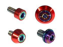 ZSPEC Design Stage 2 Dress Up Bolts Fastener Kit; Titanium and Billet; Burned/Red (05-21 Frontier)