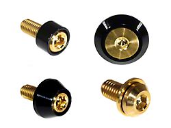 ZSPEC Design Stage 2 Dress Up Bolts Fastener Kit; Titanium and Billet; Gold/Black (05-21 Frontier)