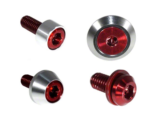 ZSPEC Design Stage 2 Dress Up Bolts Fastener Kit; Titanium and Billet; Red/Silver (05-21 Frontier)