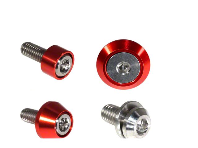 ZSPEC Design Stage 2 Dress Up Bolts Fastener Kit; Titanium and Billet; Silver/Red (22-24 Frontier)