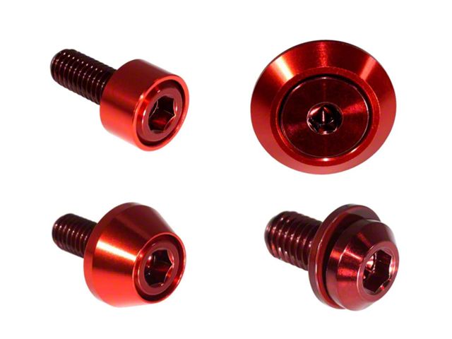 ZSPEC Design Stage 2 Dress Up Bolts Fastener Kit; Titanium and Billet; Red/Red (22-24 Frontier)