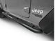 RedRock 3-Inch Round Curved Side Step Bars; Textured Black (18-24 Jeep Wrangler JL 4-Door)