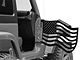 Steinjager Premium American Flag Front Trail Doors; Black (07-18 Jeep Wrangler JK)
