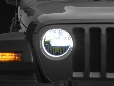 Raxiom Jeep Wrangler Axial Series 9-Inch LED Headlights; Black Housing ...