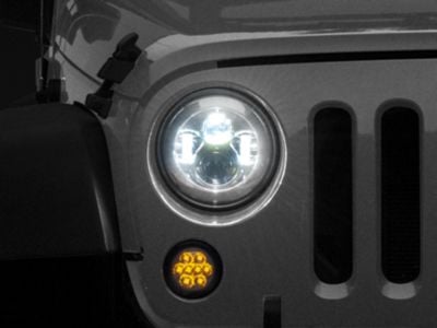 Raxiom Jeep Wrangler Axial Series LED Daymaker Headlights; Chrome ...