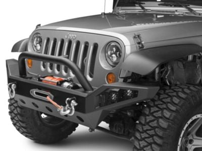 Barricade Jeep Wrangler Trail Force Hd Full Width Front Bumper With Led 