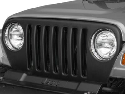 Barricade Jeep Wrangler Matte Black Grille Cover J100722 (97-06 Jeep ...