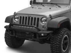 Barricade HD4 Tubular Style Front Bumper with LED Fog Lights (07-18 Jeep Wrangler JK)