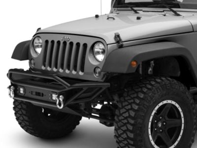 RedRock Jeep Wrangler Rock Crawler Rear Bumper; Textured Black J100190 ...