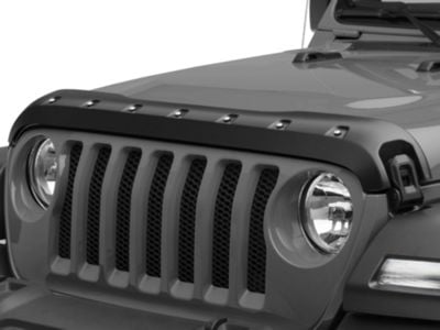 Jeep Wrangler Premium Bolt-On Look Hood Deflector; Smooth (18-24 Jeep ...