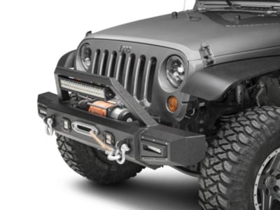 Barricade Jeep Wrangler Vision Series Front Bumper with LED Fog Lights ...