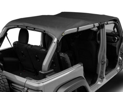 Bestop Jeep Wrangler Safari-Style Header Bikini Top; Black Diamond 52610-35  (18-24 Jeep Wrangler JL 4-Door) - Free Shipping