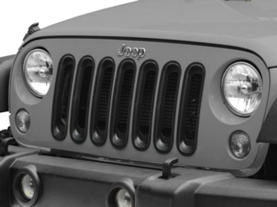 Jeep Wrangler Grille Inserts; Black (07-18 Jeep Wrangler JK, Excluding ...