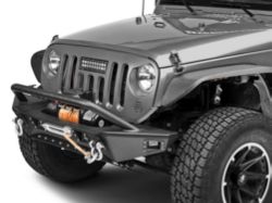 Deegan 38 Front Bumper with KC HiLiTES LED Fog Lights (07-18 Jeep Wrangler JK)