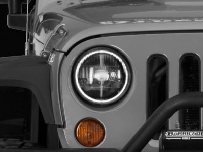 Delta Lights Jeep Wrangler 7-Inch Halo Classic Xenon Headlights; Chrome ...