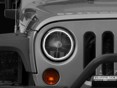 Delta Lights Jeep Wrangler 7-Inch Halo LED Headlights; Chrome Housing ...