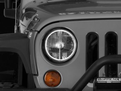 Delta Lights Jeep Wrangler 7-Inch Halo Xenon Headlights; Chrome Housing ...