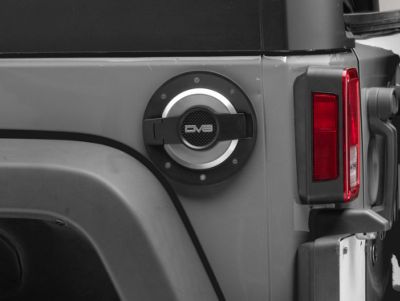 DV8 Offroad Jeep Wrangler Billet Fuel Door D-JP-190004-BLK (07-18 Jeep ...