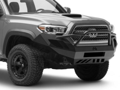 Fab Fours Tacoma Vengeance Front Bumper with Pre-Runner Guard; Matte ...