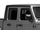 In-Channel Ventvisor Window Deflectors; Front and Rear; Dark Smoke (20-24 Jeep Gladiator JT)