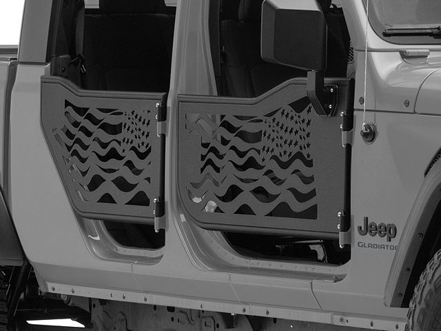US Flag Tubular Doors With Mirrors (20-24 Jeep Gladiator JT)