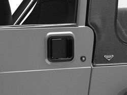 Exterior Door Handles; Black (81-06 Jeep CJ7, Wrangler YJ & TJ w/ Full Steel Doors)