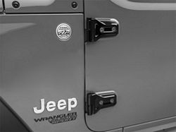 RedRock Exterior Door Hinge Covers; Black (18-24 Jeep Wrangler JL)