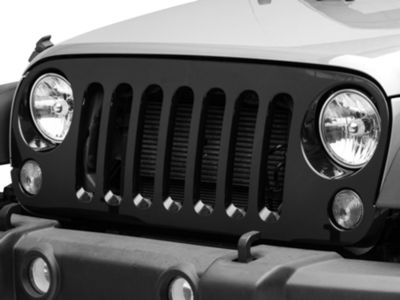 Jeep Wrangler Grille; Matte Black (07-18 Jeep Wrangler Jk)