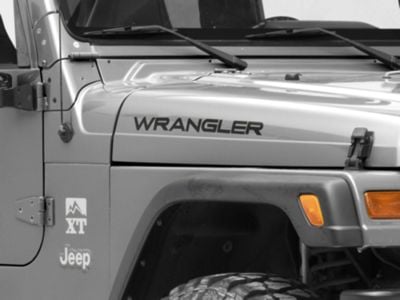 Jeep Licensed by RedRock Jeep Wrangler Wrangler Hood Logo; Matte Black ...