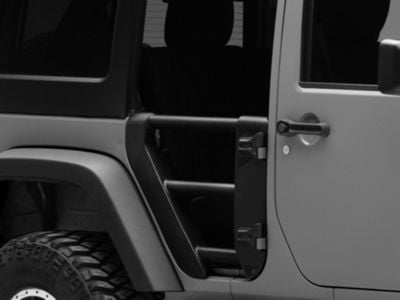 Go Rhino Jeep Wrangler Trailline Front Tube Doors; Textured Black ...