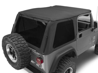 Jeep Wrangler TrailView Frameless Fastback Soft Top; Black Diamond (97-06  Jeep Wrangler TJ