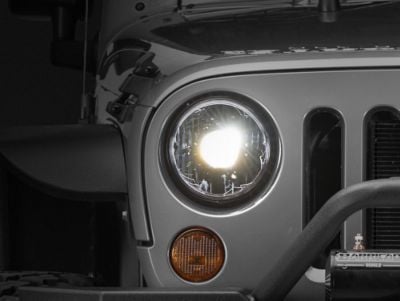 KC HiLiTES Jeep Wrangler Gravity LED Pro 7-Inch Headlights; Black ...