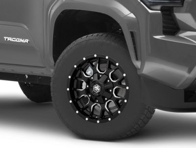 Mayhem Wheels Tacoma Warrior Black Milled 6-Lug Wheel; 17x9; 18mm ...