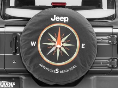 Adventure Awaits White Spare Tire Cover for Gladiator, Wrangler, Jt, Jl, cheapest Jlu, Jk, Jku, Tj, Lj, Cj, Yj, Rv, etc