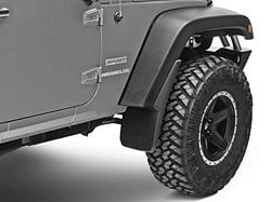 Mopar Deluxe Molded Splash Guards with Jeep Logo; Front (07-18 Jeep Wrangler JK)