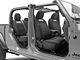 Jeep Licensed by TruShield Neoprene Front and Rear Seat Covers; Black (20-24 Jeep Gladiator JT w/o Rear Cup Holder)