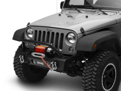 Jeep Licensed by RedRock Jeep Wrangler HD Stubby Front Bumper with LED ...