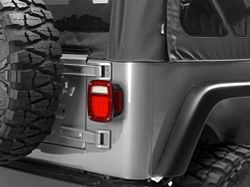 Rugged Ridge LED Tail Lights; Black Housing; Smoked Lens (76-06 Jeep CJ5, CJ7, Wrangler YJ & TJ)