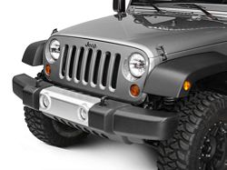 Rugged Ridge Front Bumper Applique; Silver (07-18 Jeep Wrangler JK)